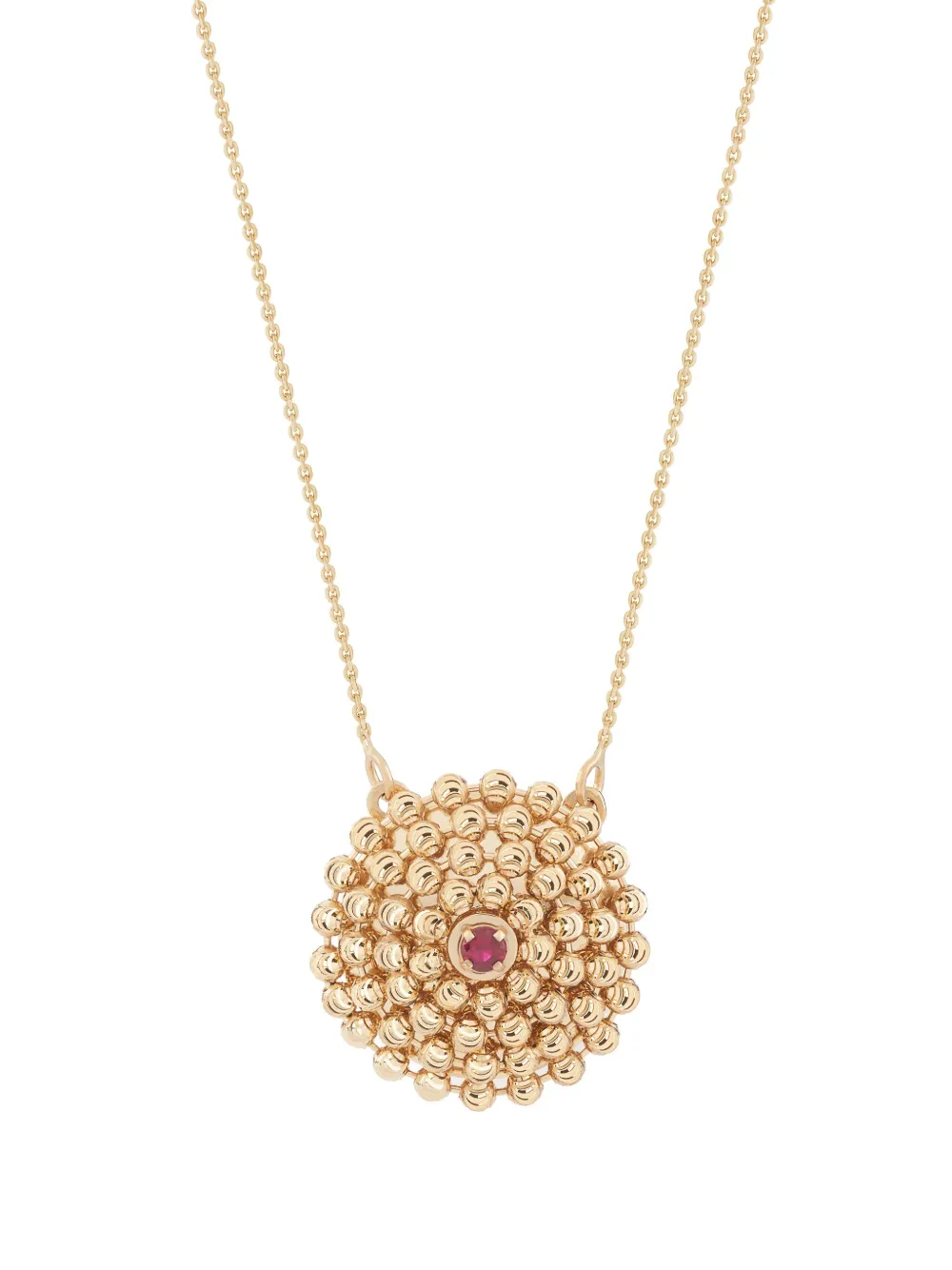 18kt yellow gold medium Mimosa ruby necklace