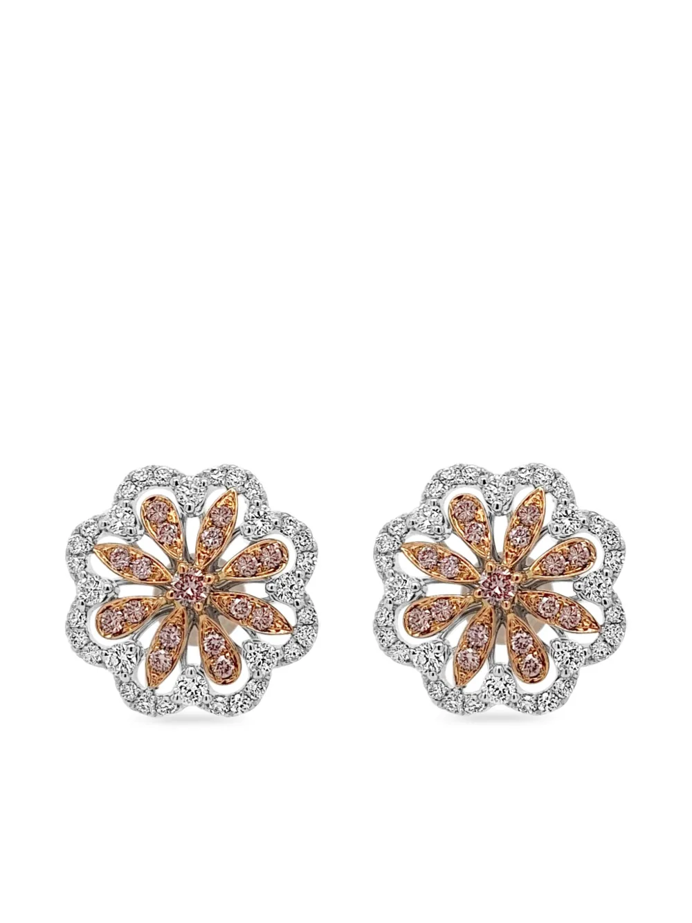 18k white gold diamond earrings